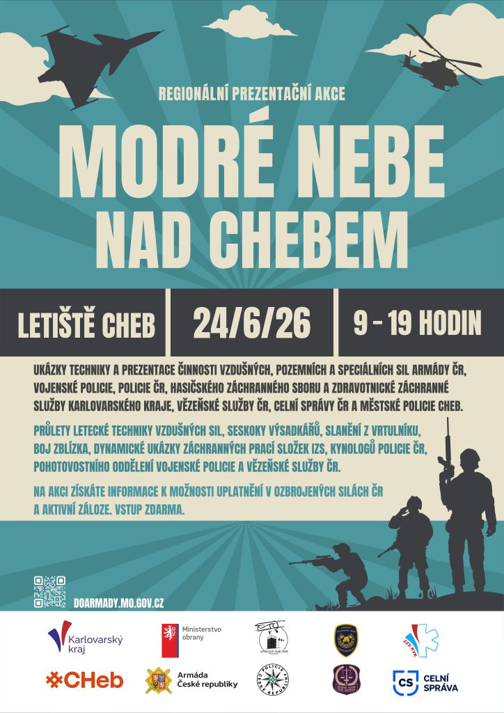 Leták Modré nebe nad Chebem