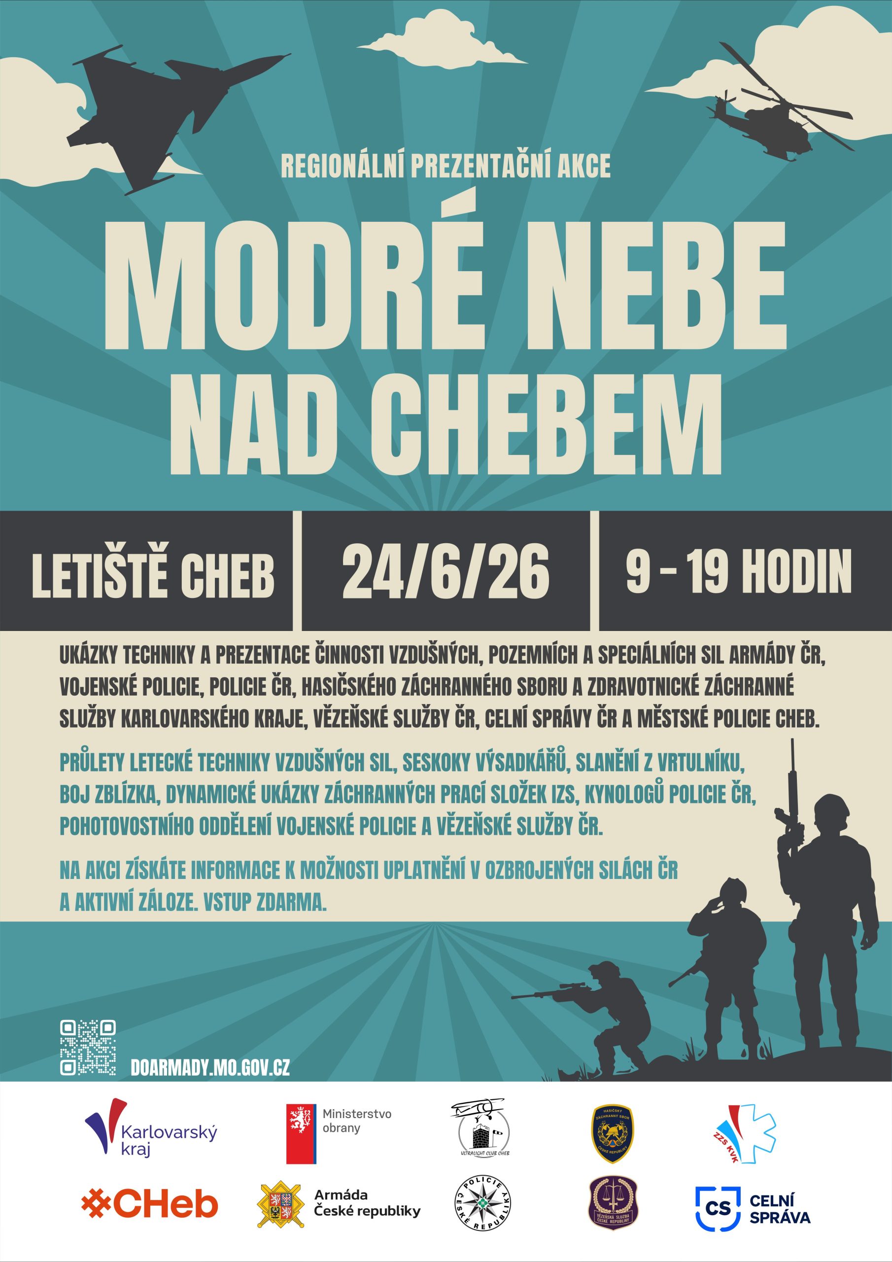 Leták Modré nebe nad Chebem